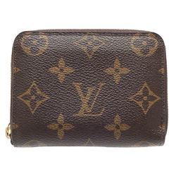 LOUIS VUITTON Louis Vuitton Monogram Wallet/Coin Case M60067 Zipper Coin Purse Brown 180407