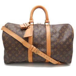 LOUIS VUITTON Louis Vuitton Monogram Keepall Bandouliere 45 M41418 Boston Bag Brown 251695