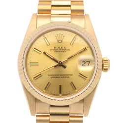 Rolex Datejust Oyster Perpetual Watch 18K 68278 Automatic Men's ROLEX No. 90 1985 Model Overhauled