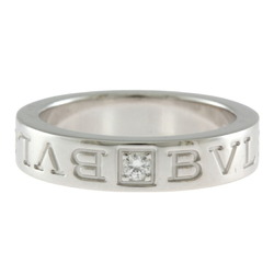 BVLGARI Ring Size 8 18K Diamond Women's