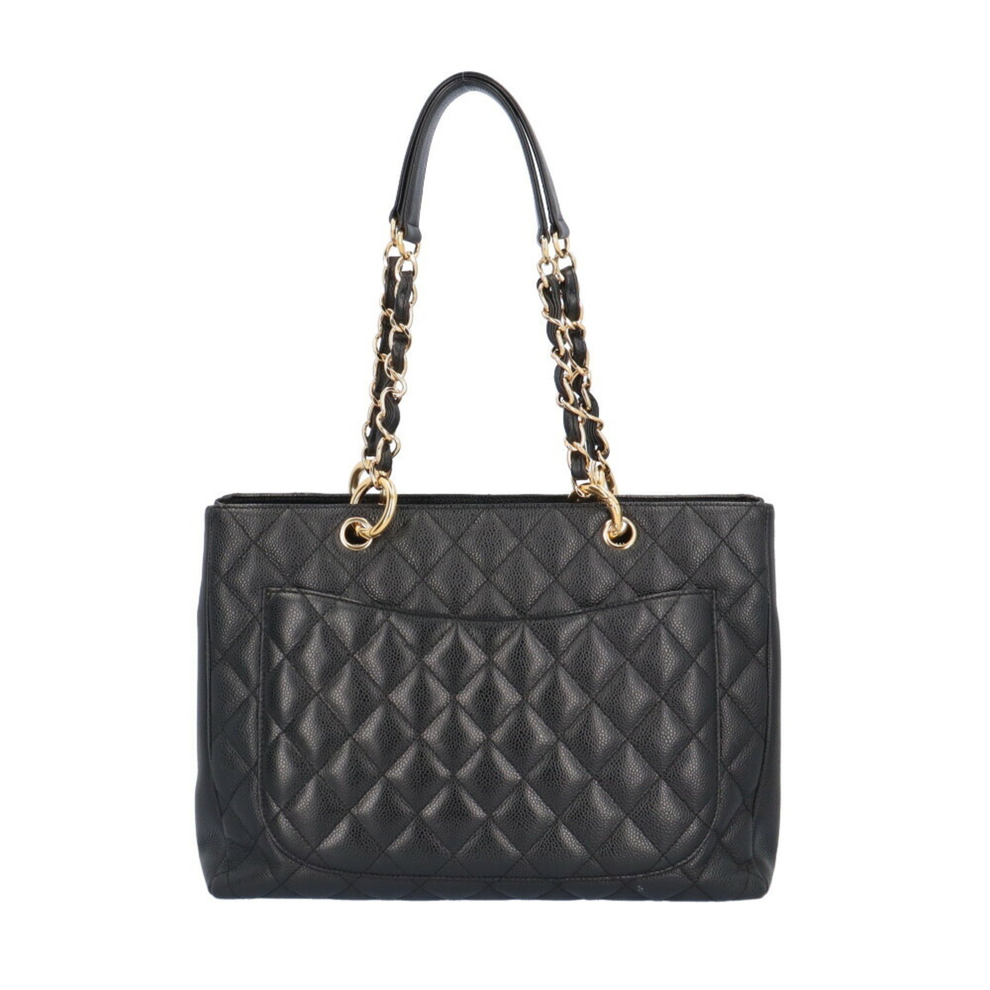 Chanel GST Tote Bag Caviar Skin A50995 Black Women's CHANEL
