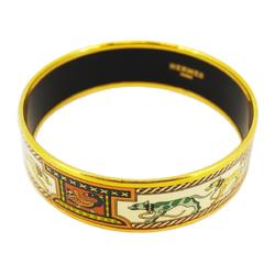 Hermes Bangle, Emaille MM, GP Plated Gold, Multicolor, Women's