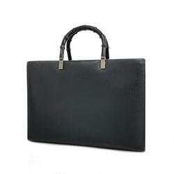 Gucci Handbag Bamboo 002 1034 Leather Black Women's