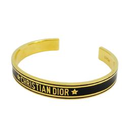 Christian Dior Bangle CHRISTIAN DIOR GP Plated Gold Black Women's