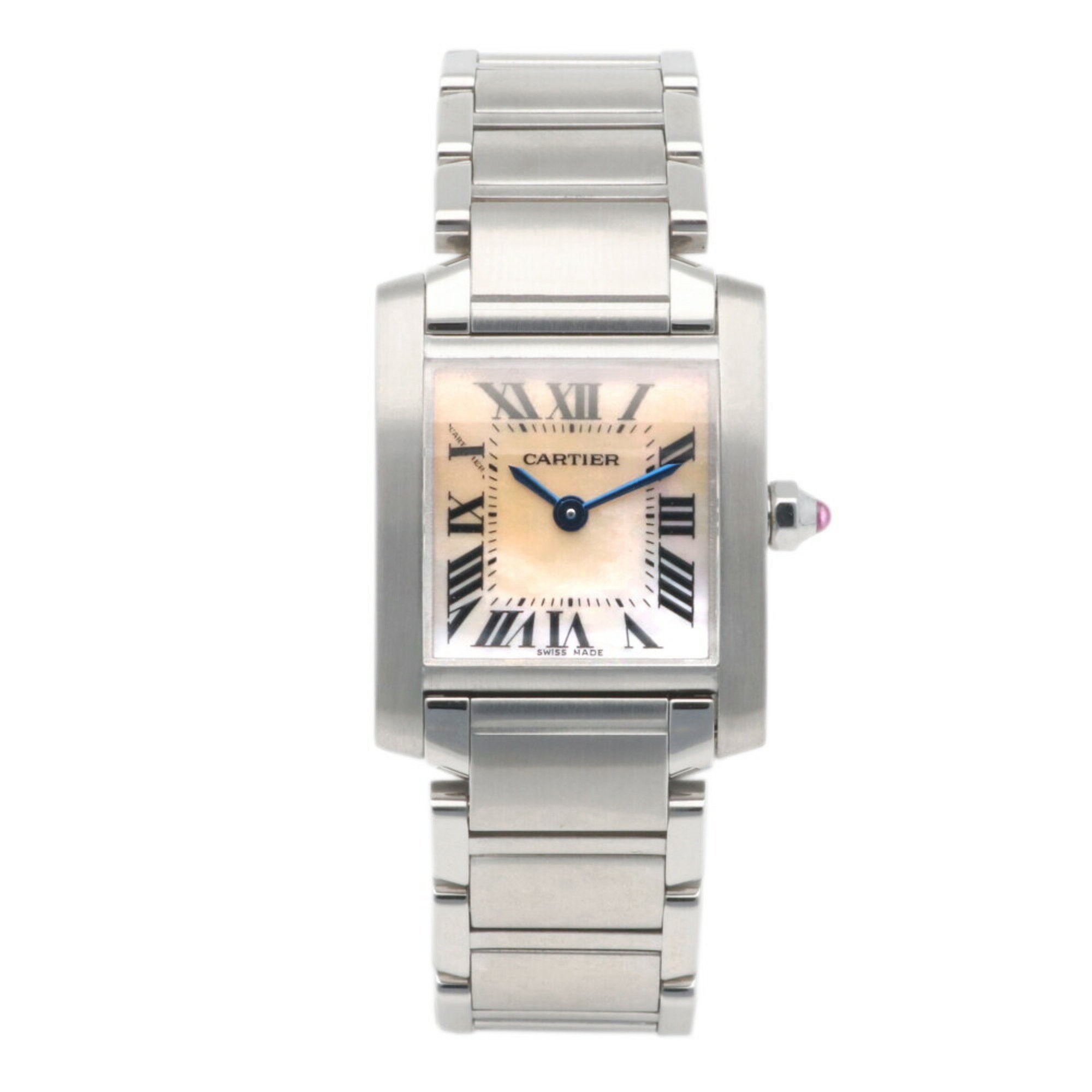 Cartier Tank Francaise SM Watch, Stainless Steel W5102803, Quartz, Women's, CARTIER, Overhauled, Shell Dial