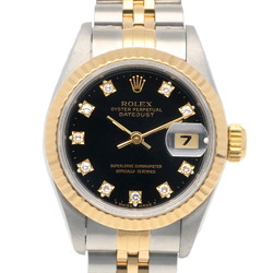 Rolex Datejust Oyster Perpetual Watch Stainless Steel 69173G Automatic Ladies ROLEX S Serial 1993 10P Diamond Overhauled