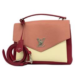 Louis Vuitton Handbag My Lock Me M51490 Fuchsia Creme Ladies