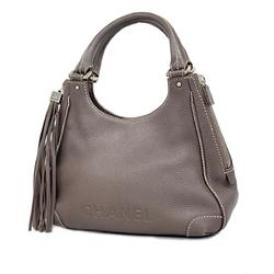 chanel handbag leather brown ladies