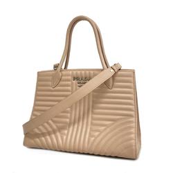 Prada handbag diagram leather pink beige ladies