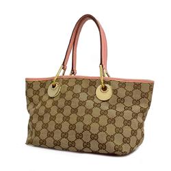 Gucci Tote Bag GG Canvas 120844 Pink Brown Women's
