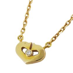 Cartier Necklace C Heart 1PD Diamond K18PG Pink Gold Women's
