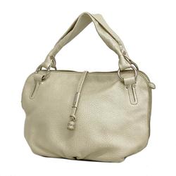 Celine Tote Bag Leather Ivory Women's