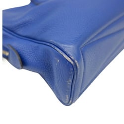HERMES Victoria 38 handbag tote bag Taurillon Clemence leather blue