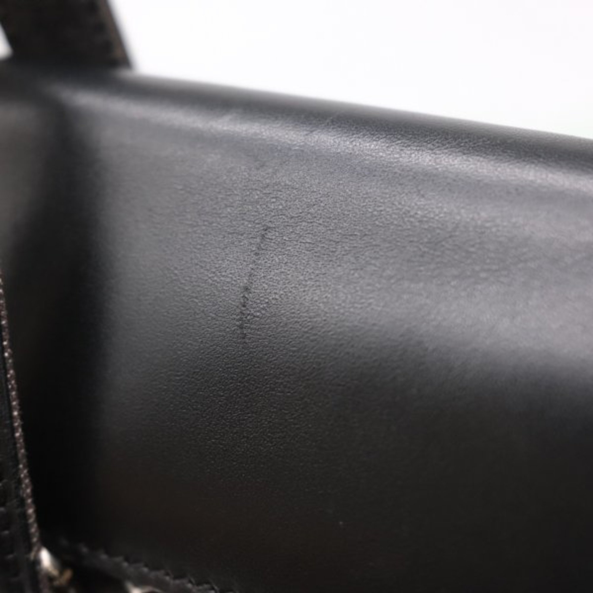BVLGARI Bvlgari Mania Shoulder Bag Handbag Black Women's Canvas Leather