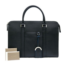 BVLGARI Bulgari Man Tote Bag Handbag Grained Leather Black 286065