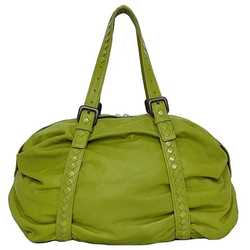 Bottega Veneta Boston Bag Green Intrecciato 246128 ec-20084 Handbag Leather BOTTEGA VENETA Women's