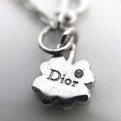 Christian Dior Necklace Silver Heart Metal Women's