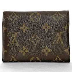 Louis Vuitton Tri-fold Wallet Portefeuille Victorine Brown Monogram M62472 f-20108 Compact Canvas IC Tag Response LOUIS VUITTON Folding Unisex