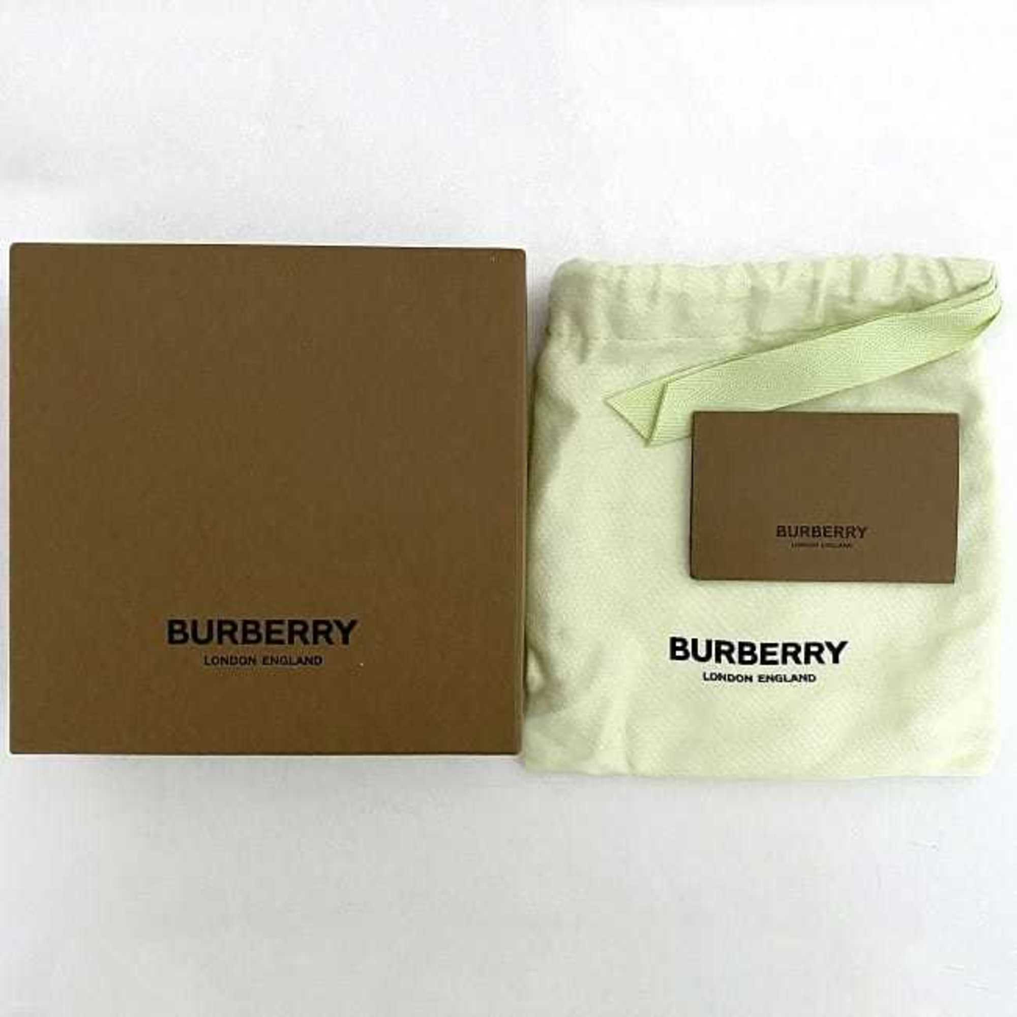 Burberry waist belt black check f-20072 leather BURBERRY square buckle 40mm long
