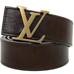 Louis Vuitton Belt Santur LV Initial Brown Utah M6902 f-20122 40mm Leather CA0056 LOUIS VUITTON Waist belt Buckle Women's Men's