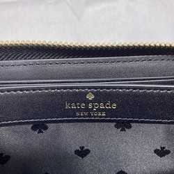 Kate Spade Round Long Wallet Black WLR00615 ec-20058 Nylon Leather Women's