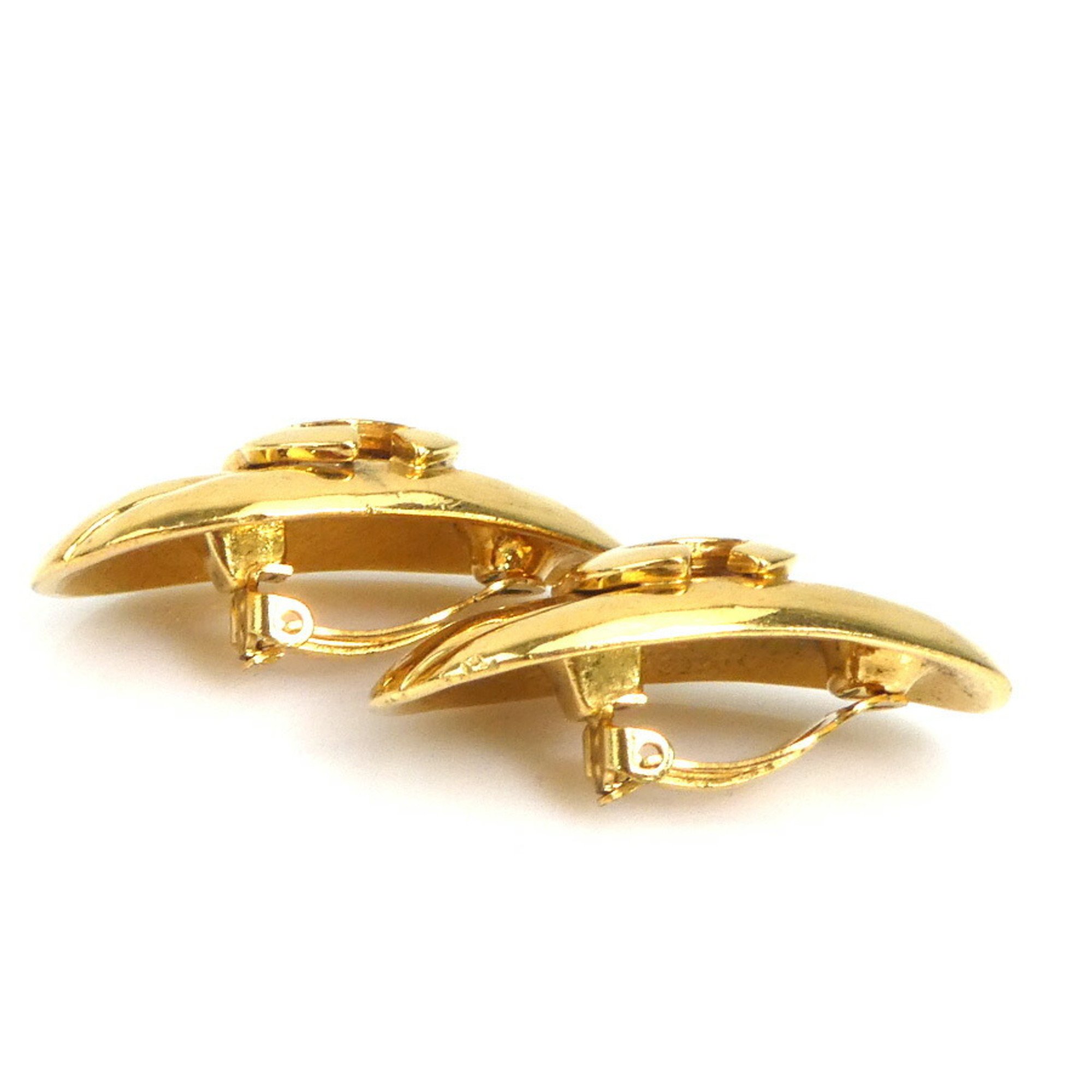 CHANEL Coco Mark Metal Gold Earrings for Women e58615g