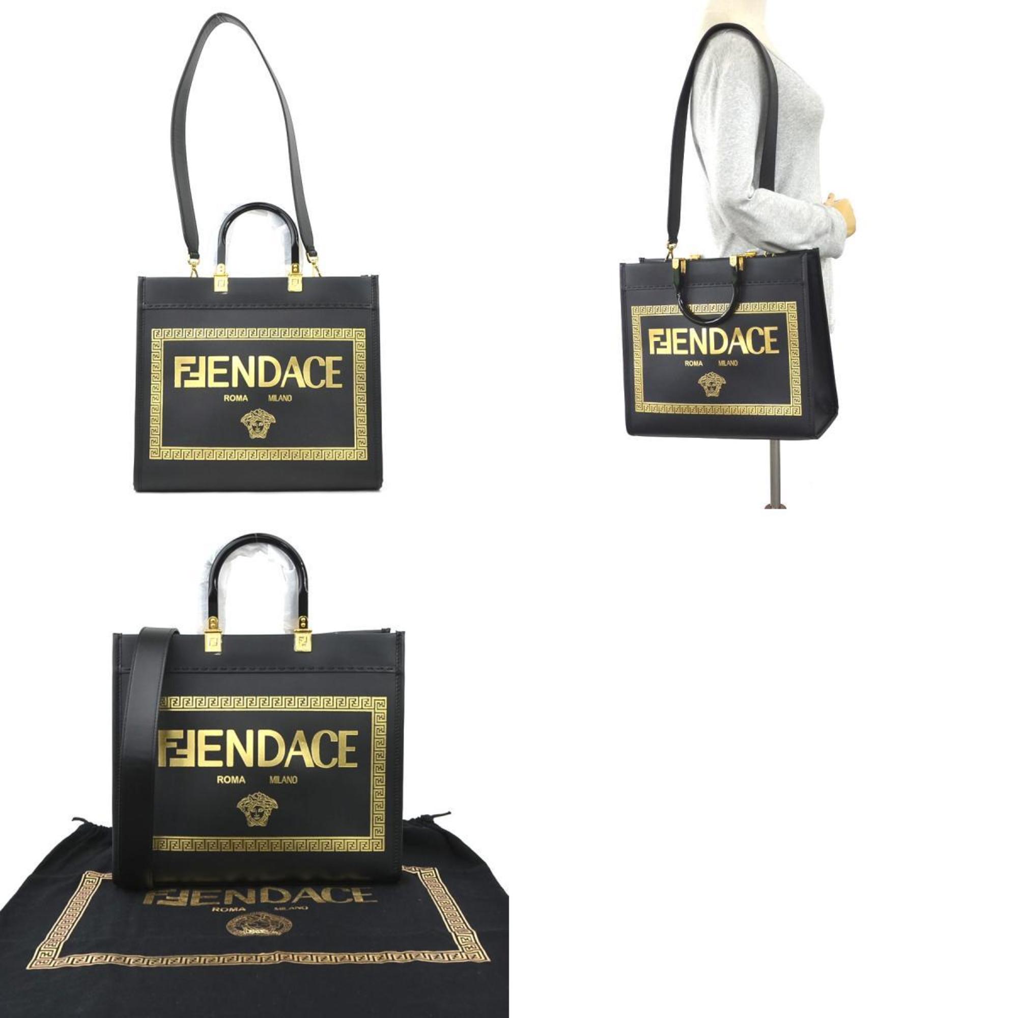 FENDI handbag shoulder bag FENDACE Fenderche leather black unisex 8BH386-AJTO 99897j