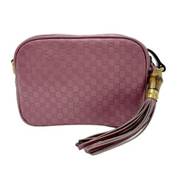 GUCCI Shoulder Bag Micro Guccissima Leather Metallic Purple Gold Women's 309538 z0812