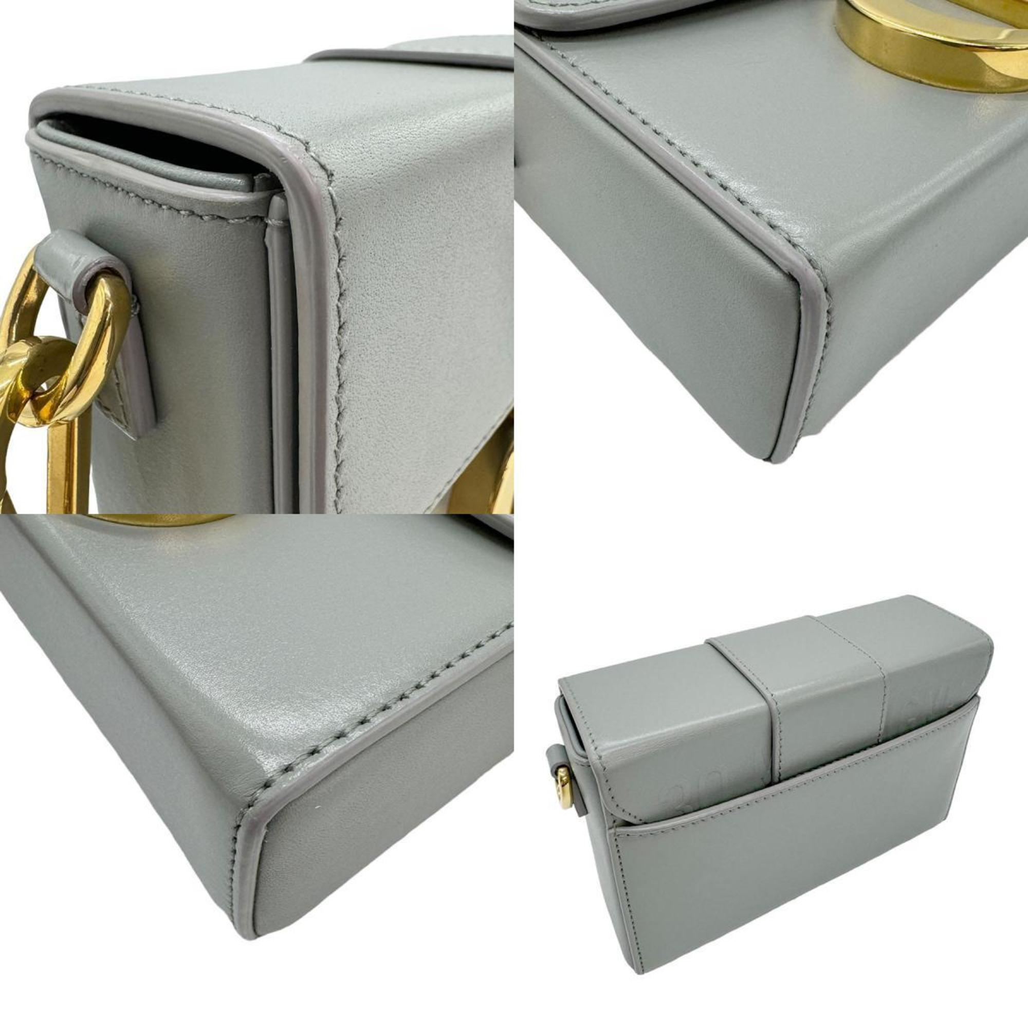 Christian Dior Shoulder Bag 30 Montaigne Leather Grey Women's z0837