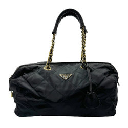PRADA Shoulder Bag Nylon Black Unisex z0831