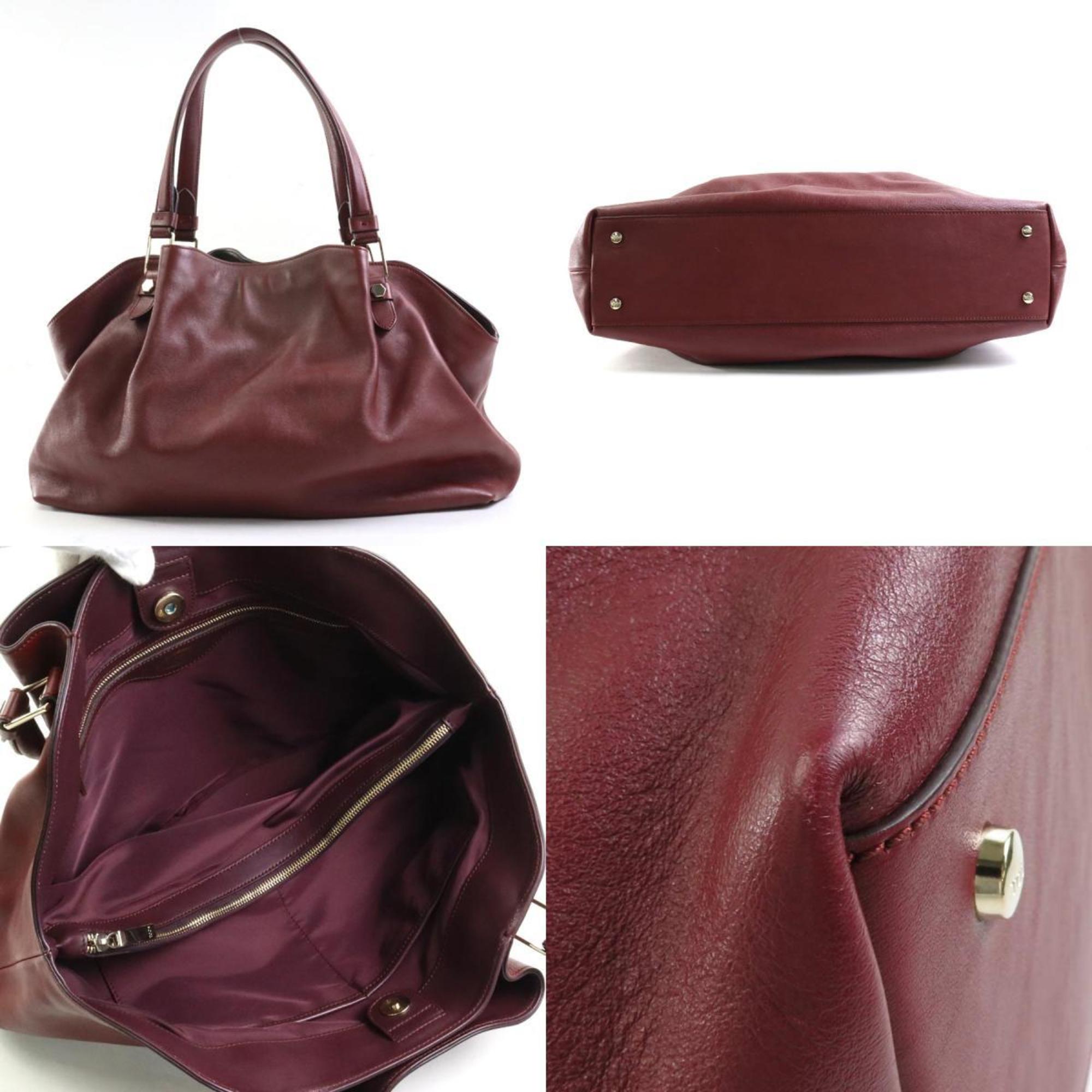 Tod's handbag leather burgundy women's e58604a