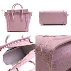 CELINE Handbag Shoulder Bag Luggage Nano Leather Petal Pink Women's 99905f