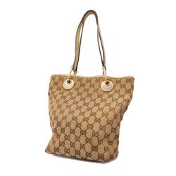 Gucci Tote Bag GG Canvas 120840 Ivory Beige Women's