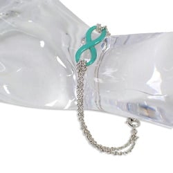 TIFFANY 925/enamel infinity double chain bracelet