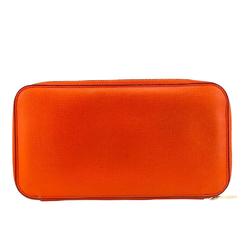Valextra Round Long Wallet Orange Women's Z0006055