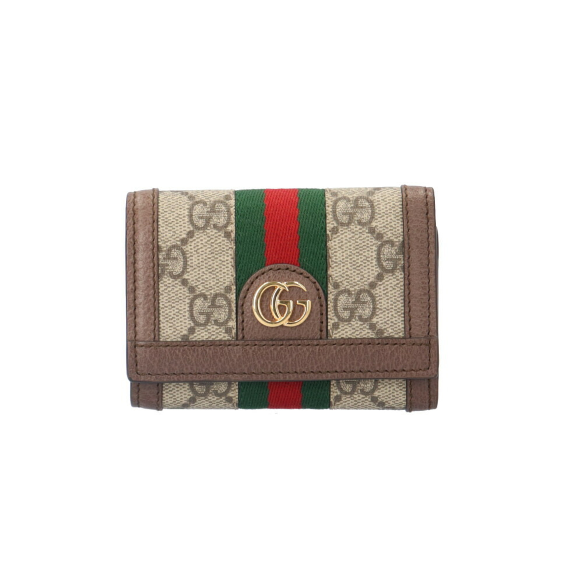 Gucci Ophidia Tri-fold Wallet GG Supreme Canvas 644334 534563 Unisex GUCCI