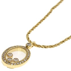 Chopard Happy Diamond Necklace K18 Yellow Gold Women's