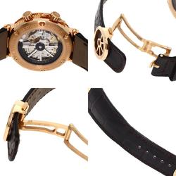 Breguet 5547BR/12/9ZU Marine Alarm Musical Wristwatch K18 Pink Gold/Leather/Rose Gold Men's