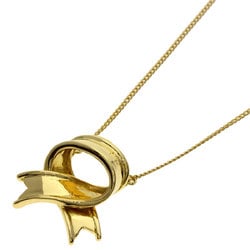 Tiffany Ribbon Cross Bow Necklace K18 Yellow Gold Women's TIFFANY&Co.