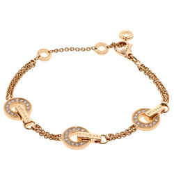 BVLGARI Diamond M/L Bracelet K18 Pink Gold Women's