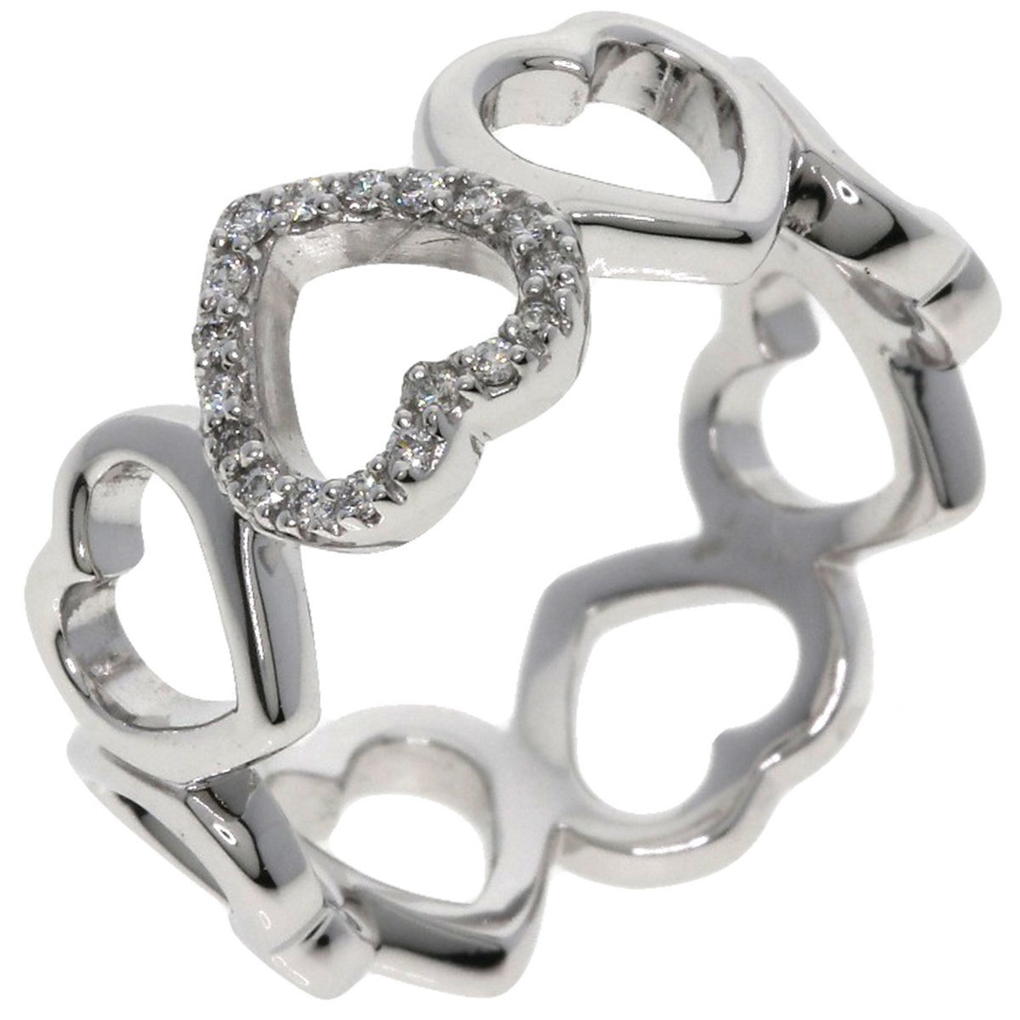 Tiffany & Co. Sentimental Heart Diamond Ring, 18K White Gold, Women's, TIFFANY