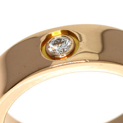 Cartier Love Ring 3P Half Diamond #50 K18 Pink Gold Women's CARTIER