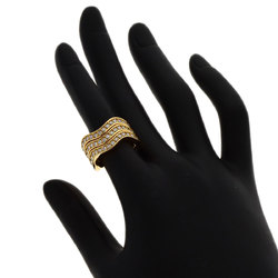 Cartier Neptune Diamond 3 Row #48 Ring, 18K Yellow Gold, Women's, CARTIER