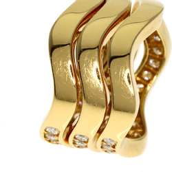 Cartier Neptune Diamond 3 Row #48 Ring, 18K Yellow Gold, Women's, CARTIER