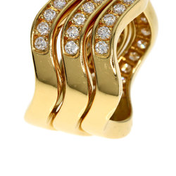 Cartier Neptune Diamond 3 Row #48 Ring, 18K Yellow Gold, Women's, CARTIER