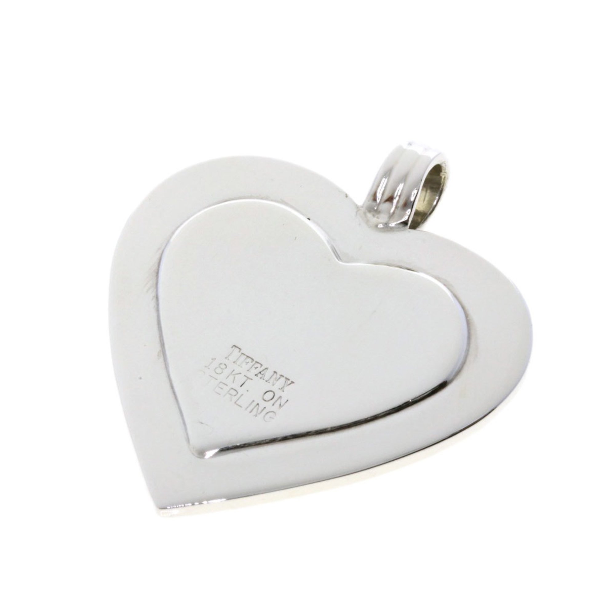 Tiffany heart motif pendant top silver/K18YG ladies TIFFANY&Co.