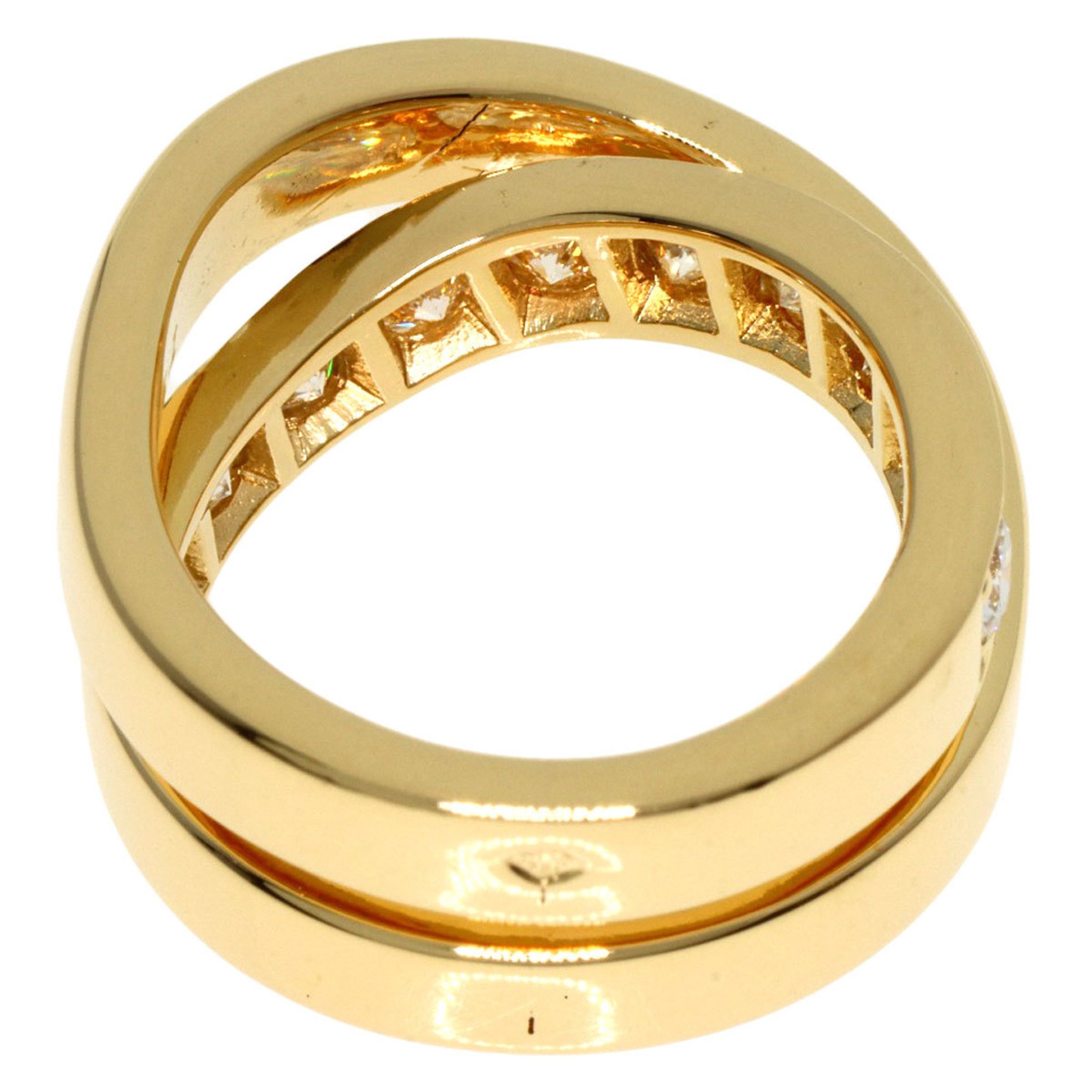 Cartier Paris Ring Diamond #46 K18 Yellow Gold Women's CARTIER