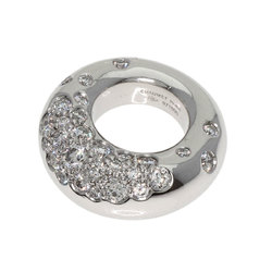 Chaumet Anneau Caviar Diamond Pendant in 18K White Gold for Women