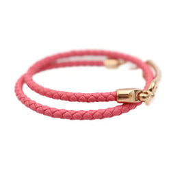 HERMES Hermes Luli Double Tour Bracelet, listed size T2, Swift leather, Rose Azalee, Pink, Chaine d'Ancre, double-layered bracelet