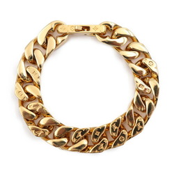 LOUIS VUITTON Louis Vuitton Bracelet Chain Links M00306 Size L Metal Gold Monogram Pattern